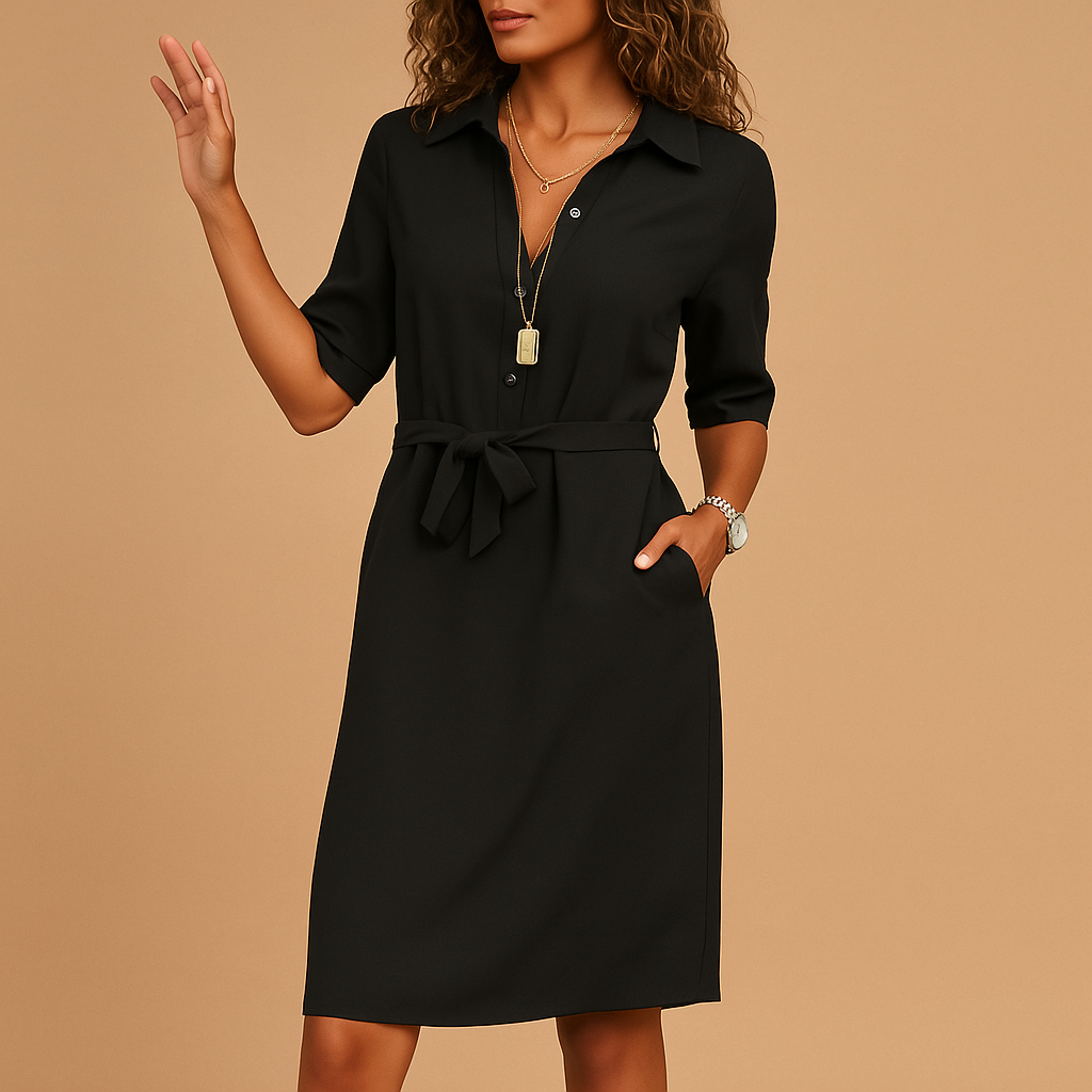 Elegantes Damenkleid mit tailliertem Schnitt für Alltag und Büro 0
