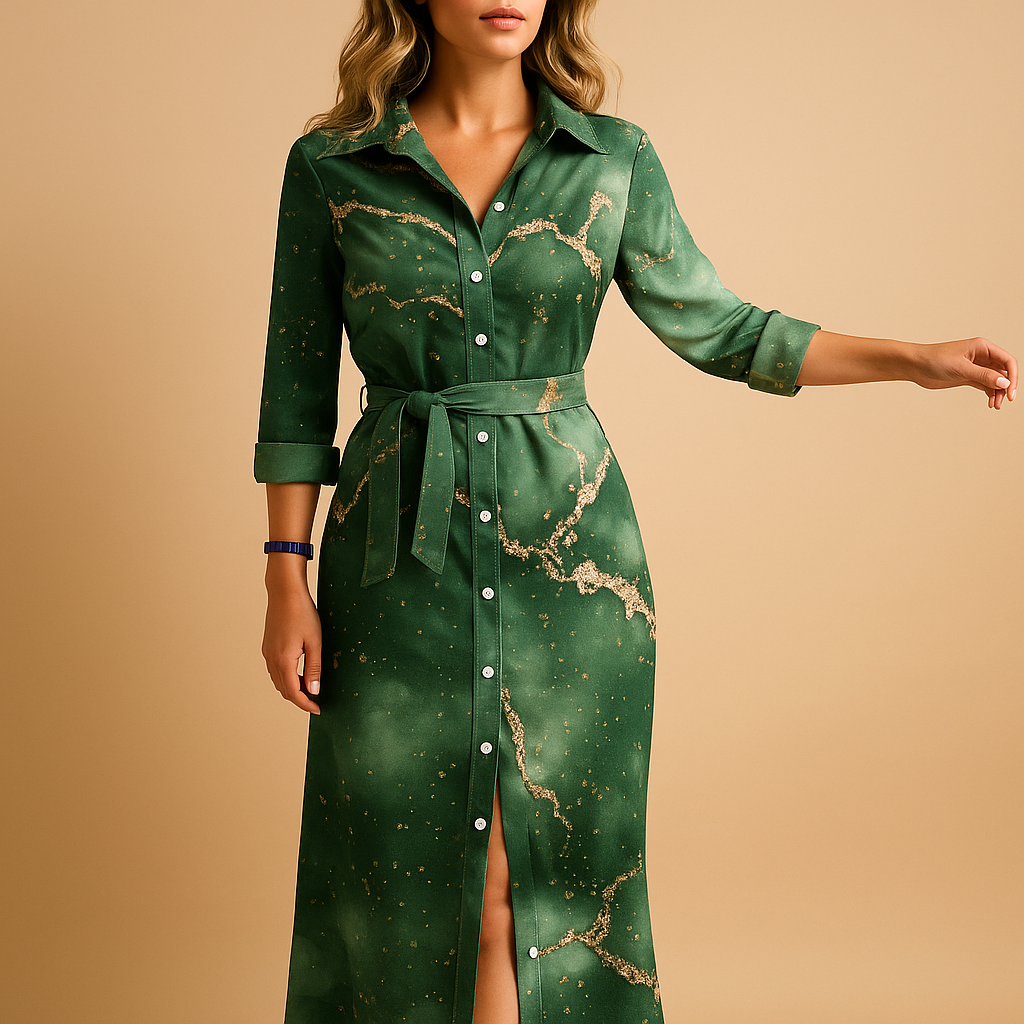 Elegantes Kleid Damen Sommerkleid Lang Locker Kurzarm Atmungsaktiv für Stilbewusste Frauen 1