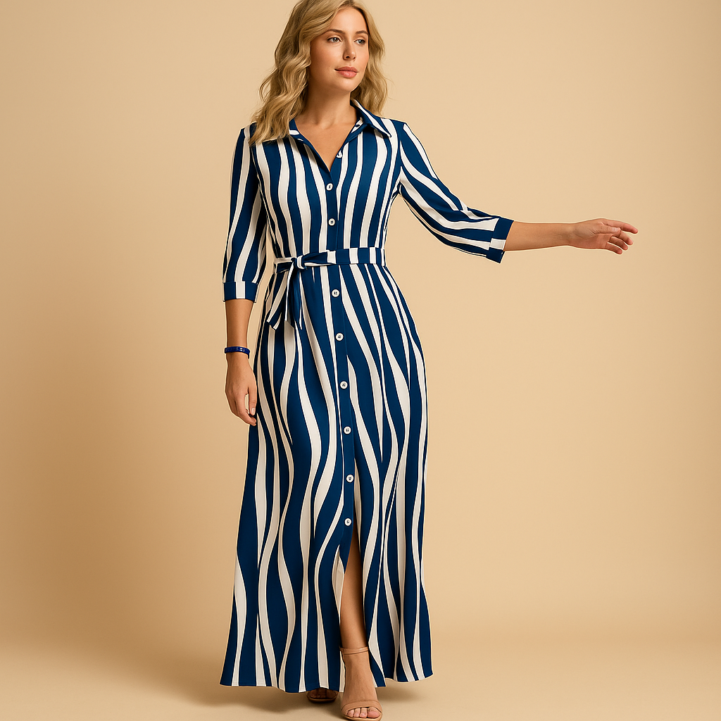 Elegantes Kleid Damen Sommerkleid Lang Locker Kurzarm Atmungsaktiv für Stilbewusste Frauen 3