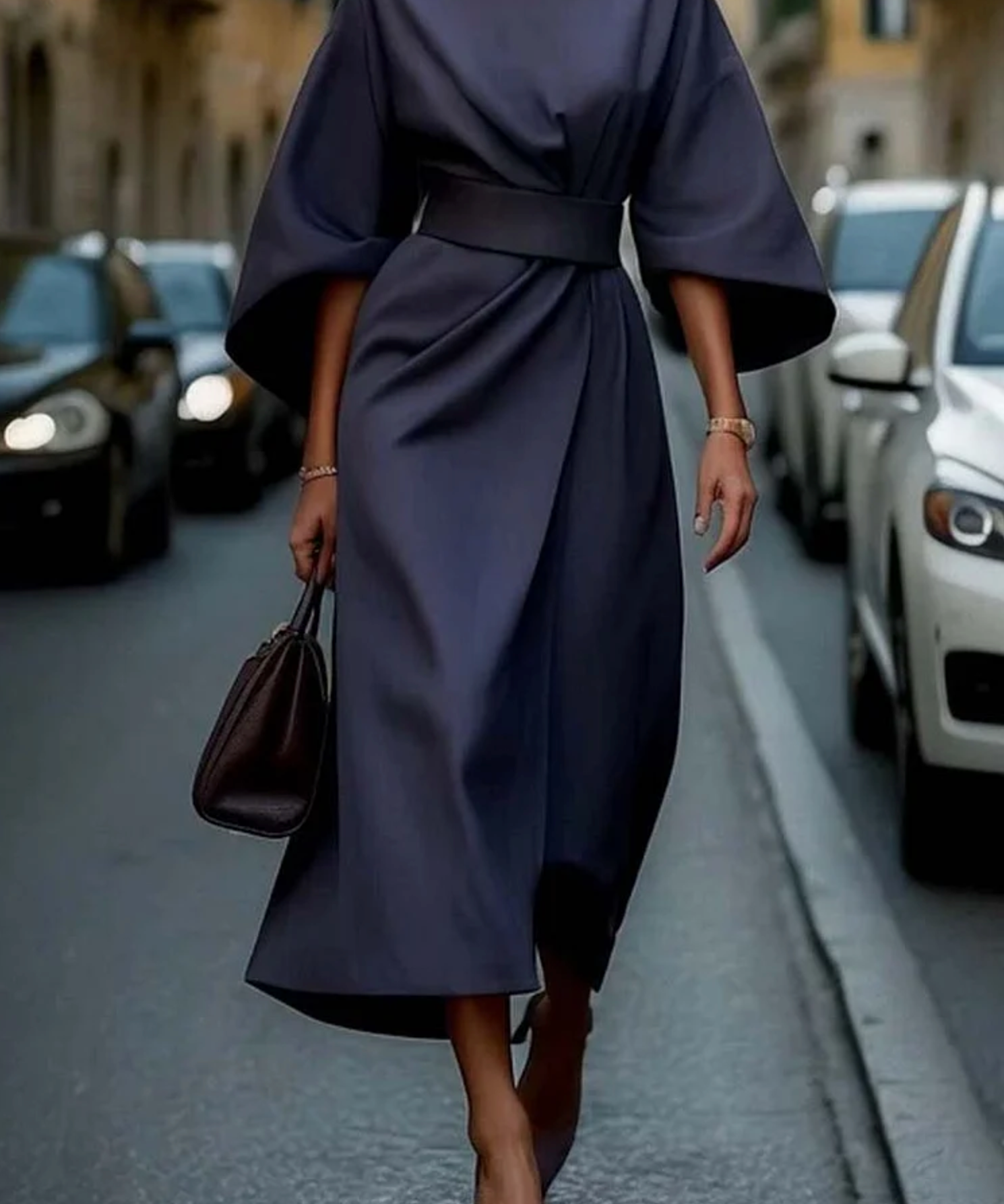 Elegantes Kleid mit Laternenärmeln für Frauen - Zeitlose Eleganz für jeden Anlass 0