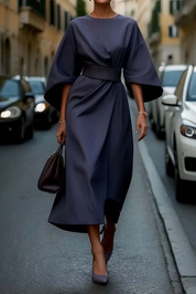 Elegantes Kleid mit Laternenärmeln für Frauen - Zeitlose Eleganz für jeden Anlass 0