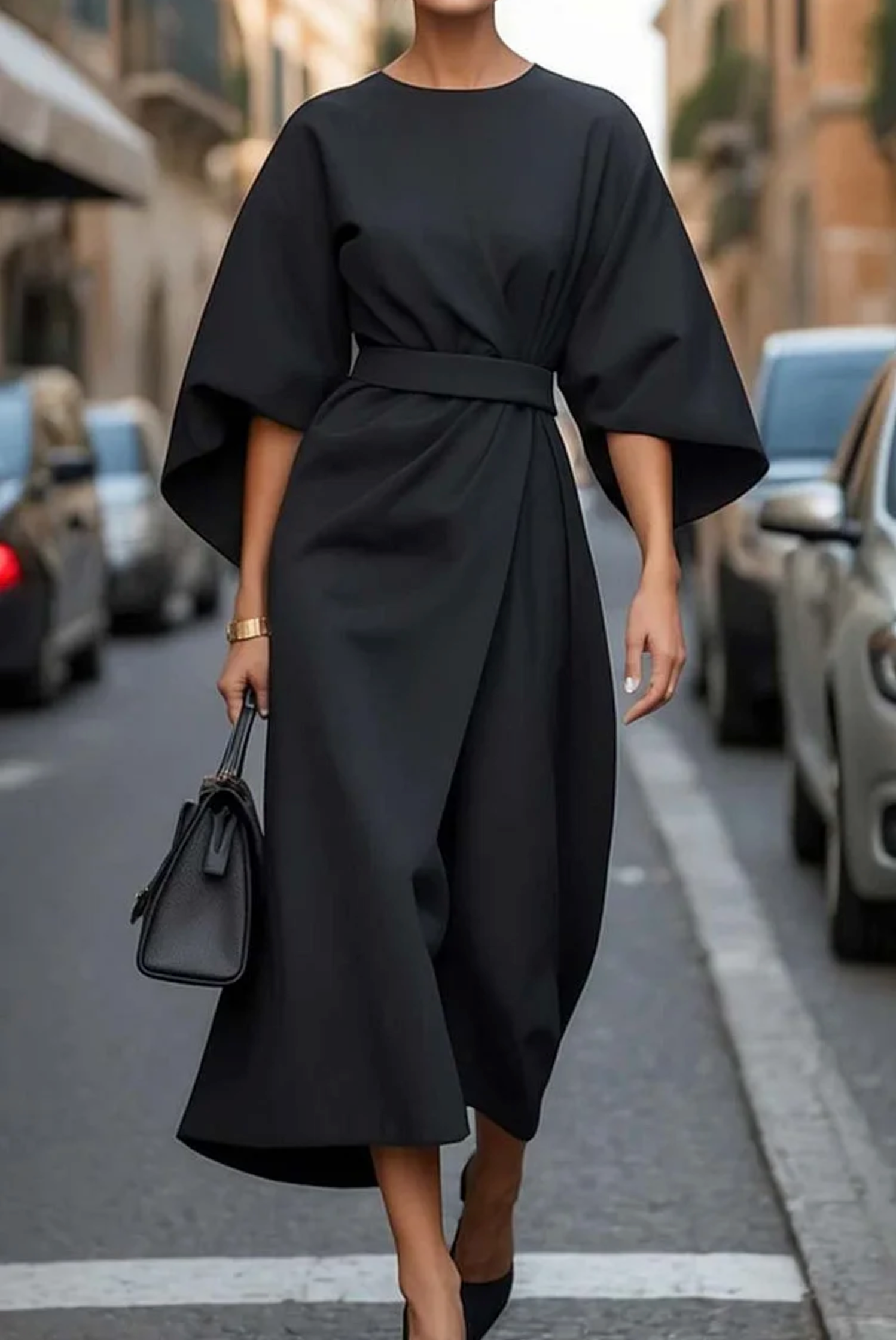 Elegantes Kleid mit Laternenärmeln für Frauen - Zeitlose Eleganz für jeden Anlass 3