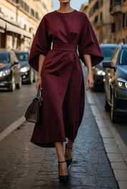 Elegantes Kleid mit Laternenärmeln für Frauen - Zeitlose Eleganz für jeden Anlass 4