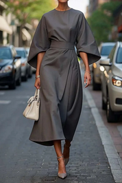 Elegantes Kleid mit Laternenärmeln für Frauen - Zeitlose Eleganz für jeden Anlass 5