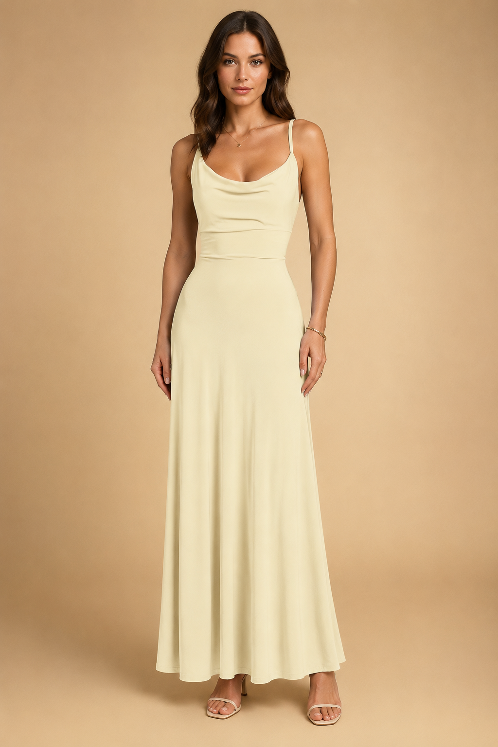 Elegantes Maxikleid Lang Mit V-Ausschnitt – Taillierter Schnitt Für Sommer Kleider Lange Damen 0