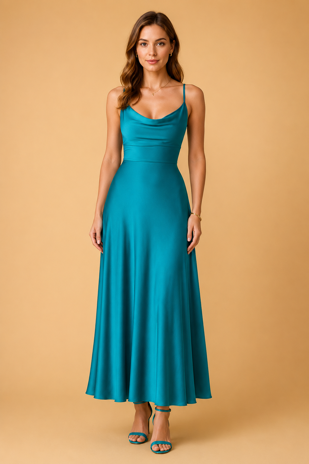 Elegantes Maxikleid Lang Mit V-Ausschnitt – Taillierter Schnitt Für Sommer Kleider Lange Damen 3