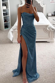 Elegantes Maxikleid mit Pailletten für Damen, lang, schmale Passform, festliches Abendkleid für Sommerfeiern 3
