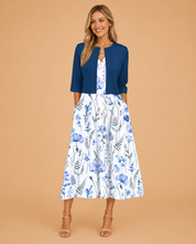 Elegantes Midi-Blumenkleid für Damen Sommerkleid mit Komfort und Stil 2