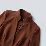 Elegantes Midi-Etuikleid mit V-Ausschnitt und Gürtel für Damen 2
