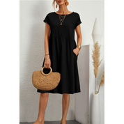 Elegantes Midikleid Damen Sommerkleid mit Fließender Linie für Stil und Komfort 3