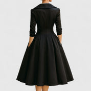 Elegantes Midikleid für Frauen – Femininer V-Ausschnitt, 3/4-Ärmel, zeitloser Stil 7