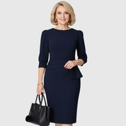 Elegantes Midikleid mit Rüschen für Frauen – Ideal für Herbst und Winter 3