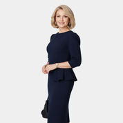 Elegantes Midikleid mit Rüschen für Frauen – Ideal für Herbst und Winter 4