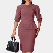 Elegantes Midikleid mit Rüschen für Frauen – Ideal für Herbst und Winter 7