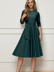 Elegantes Midikleid mit Schleife für Damen – Stilvolles Abend- und Businesskleid 3
