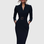 Elegantes Midikleid mit Wickelausschnitt für Damen - Vielseitig und Stilvoll 1