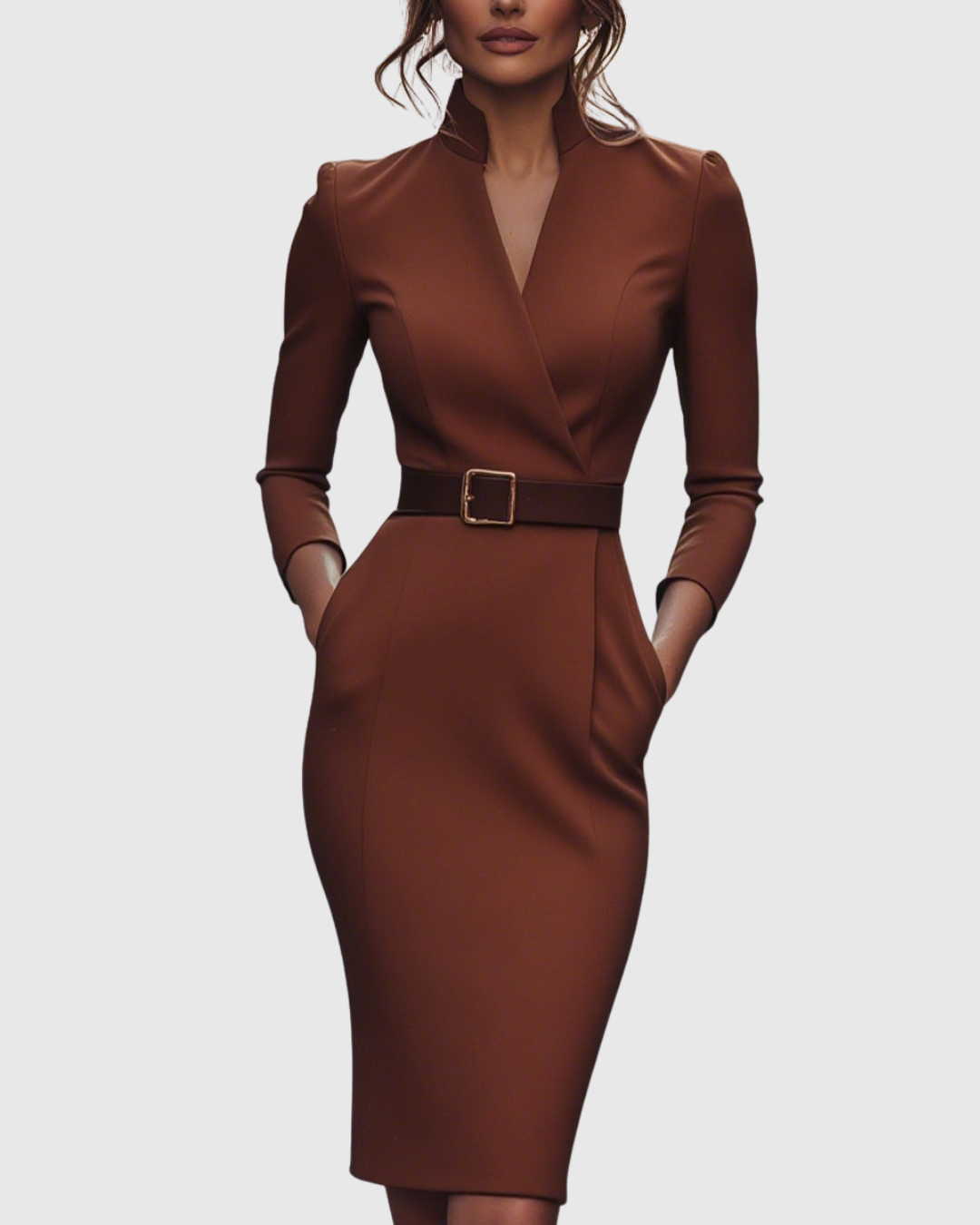 Elegantes Midikleid mit Wickelausschnitt für Damen - Vielseitig und Stilvoll 10