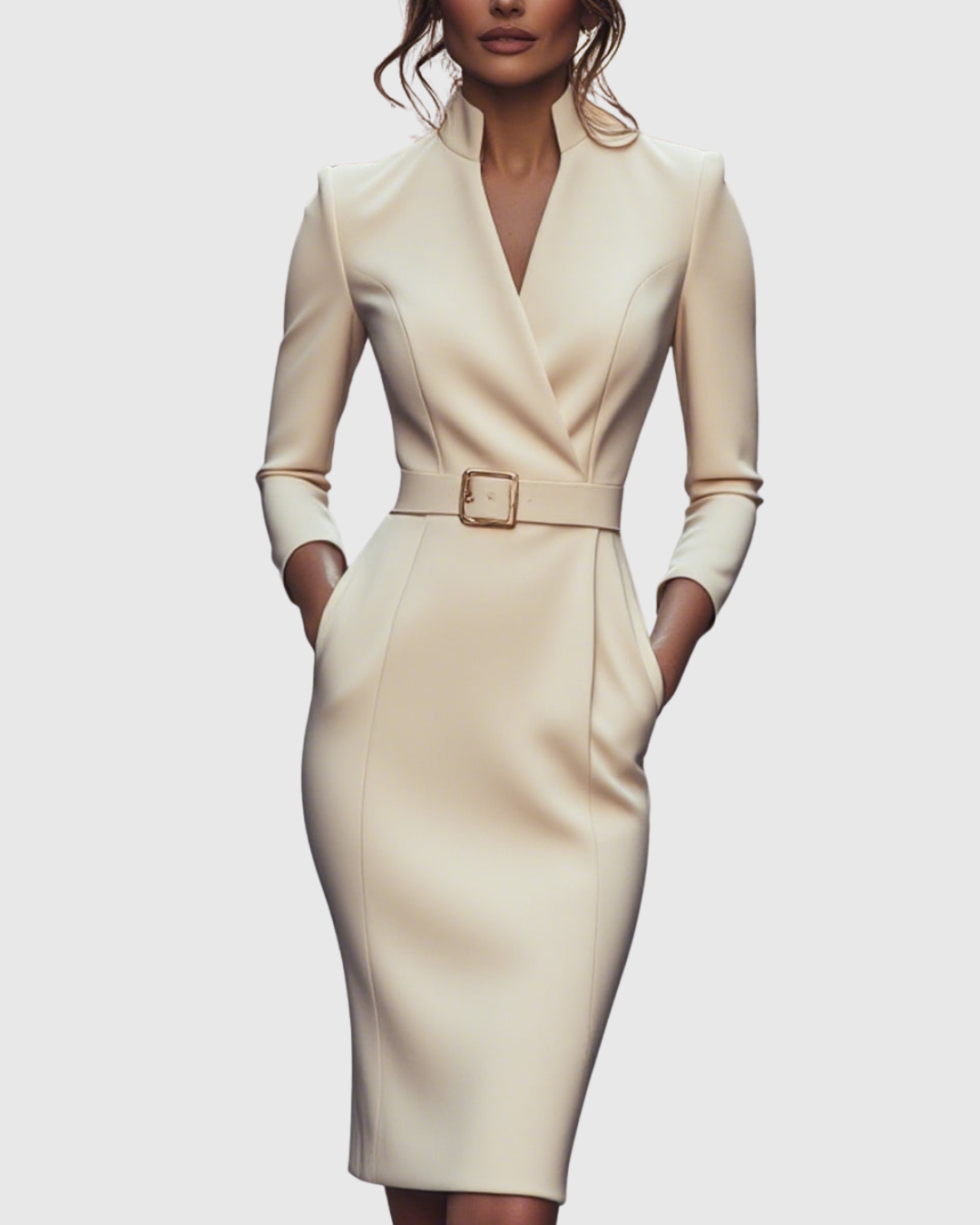 Elegantes Midikleid mit Wickelausschnitt für Damen - Vielseitig und Stilvoll 12