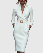 Elegantes Midikleid mit Wickelausschnitt für Damen - Vielseitig und Stilvoll 8