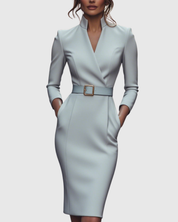Elegantes Midikleid mit Wickelausschnitt für Damen - Vielseitig und Stilvoll 9