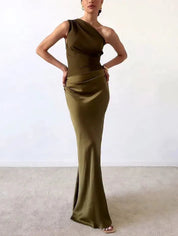 Elegantes Plissiertes Maxikleid Mit One-Shoulder-Ausschnitt – Sommer Maxikleider Für Besondere Anlässe Und Lange Kleider 1