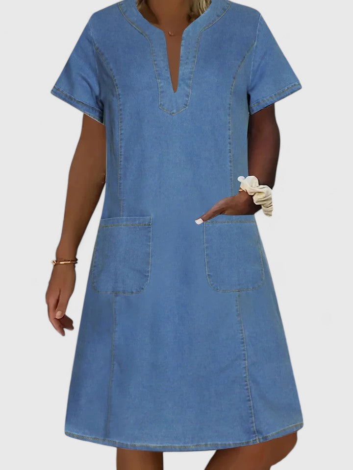 Elegantes Sommerkleid für Frauen | A-Linien-Silhouette mit V-Ausschnitt 2