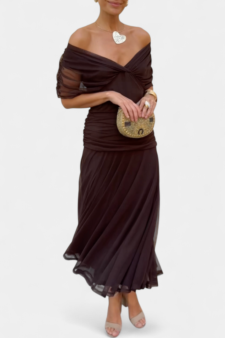 Elegantes Sommerkleid für Frauen mit V-Ausschnitt und Blumenmuster 1