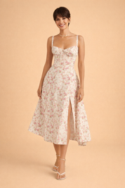 Elegantes Taillenkleid mit Korsett-Stil und verstellbarer Schnürung für Damen 2