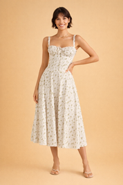 Elegantes Taillenkleid mit Korsett-Stil und verstellbarer Schnürung für Damen 4