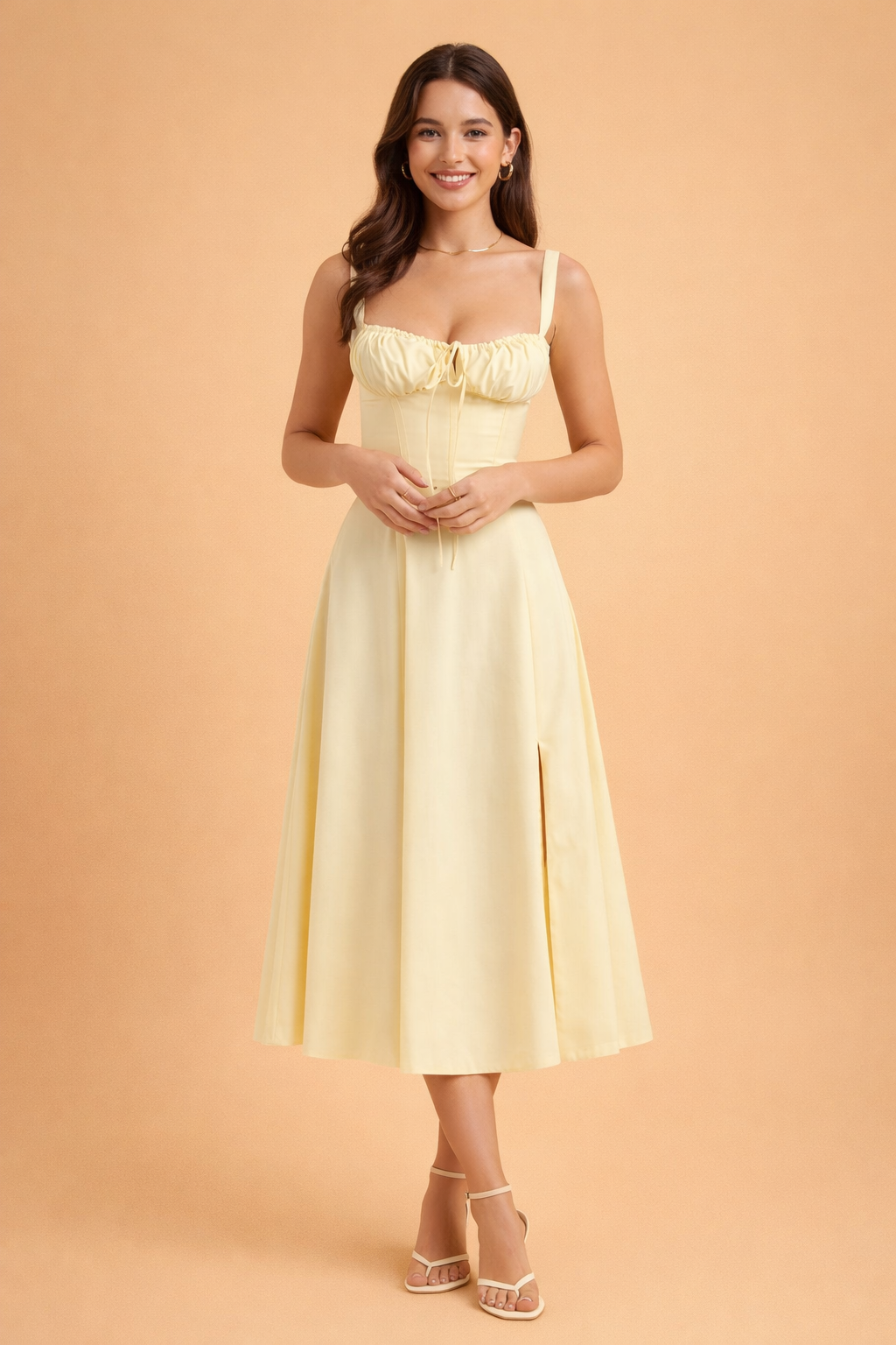 Elegantes Taillenkleid mit Korsett-Stil und verstellbarer Schnürung für Damen 6