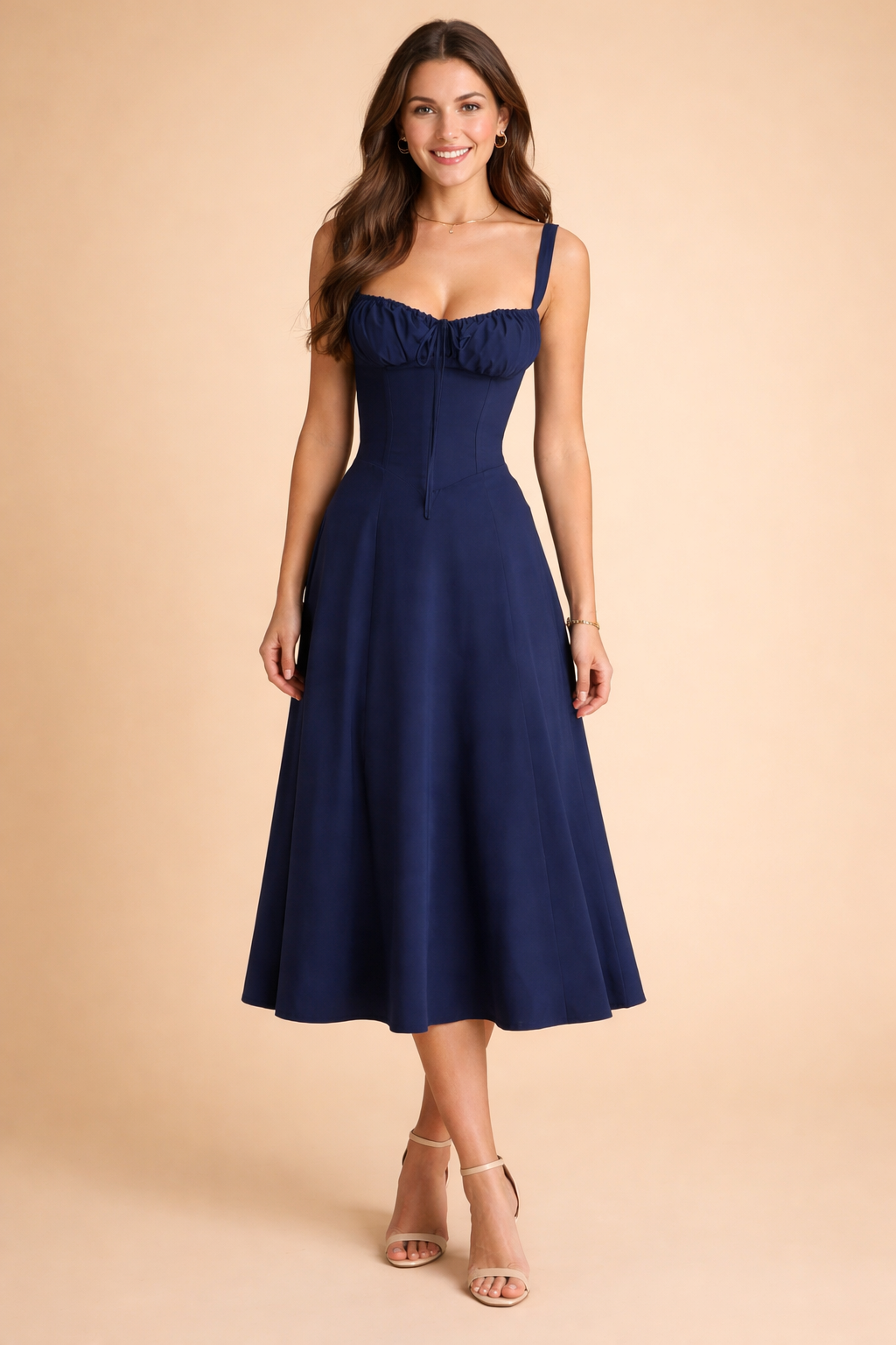 Elegantes Taillenkleid mit Korsett-Stil und verstellbarer Schnürung für Damen 7