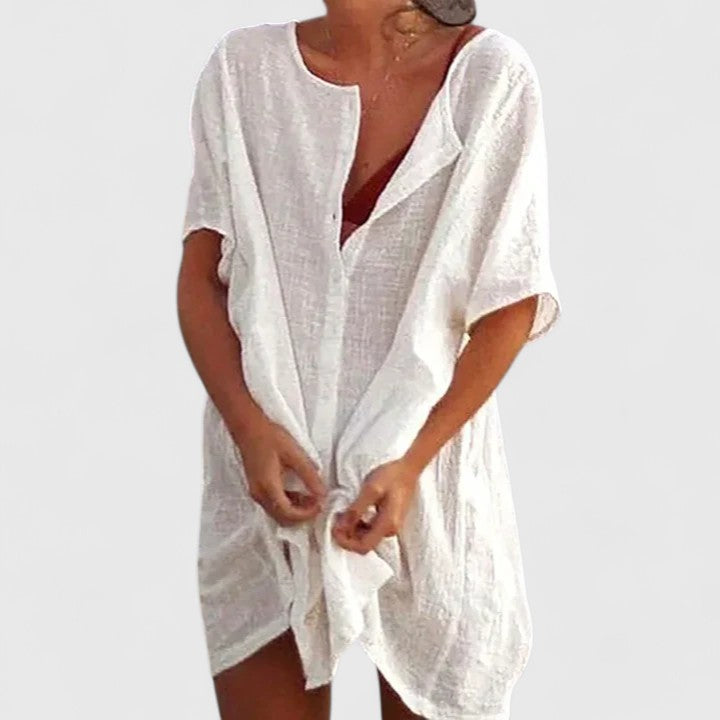 Elegantes Tunikakleid Damen – Sommerkleid für Jeden Anlass, Vielseitig und Schmeichelhaft, Perfekt für Warme Tage 0