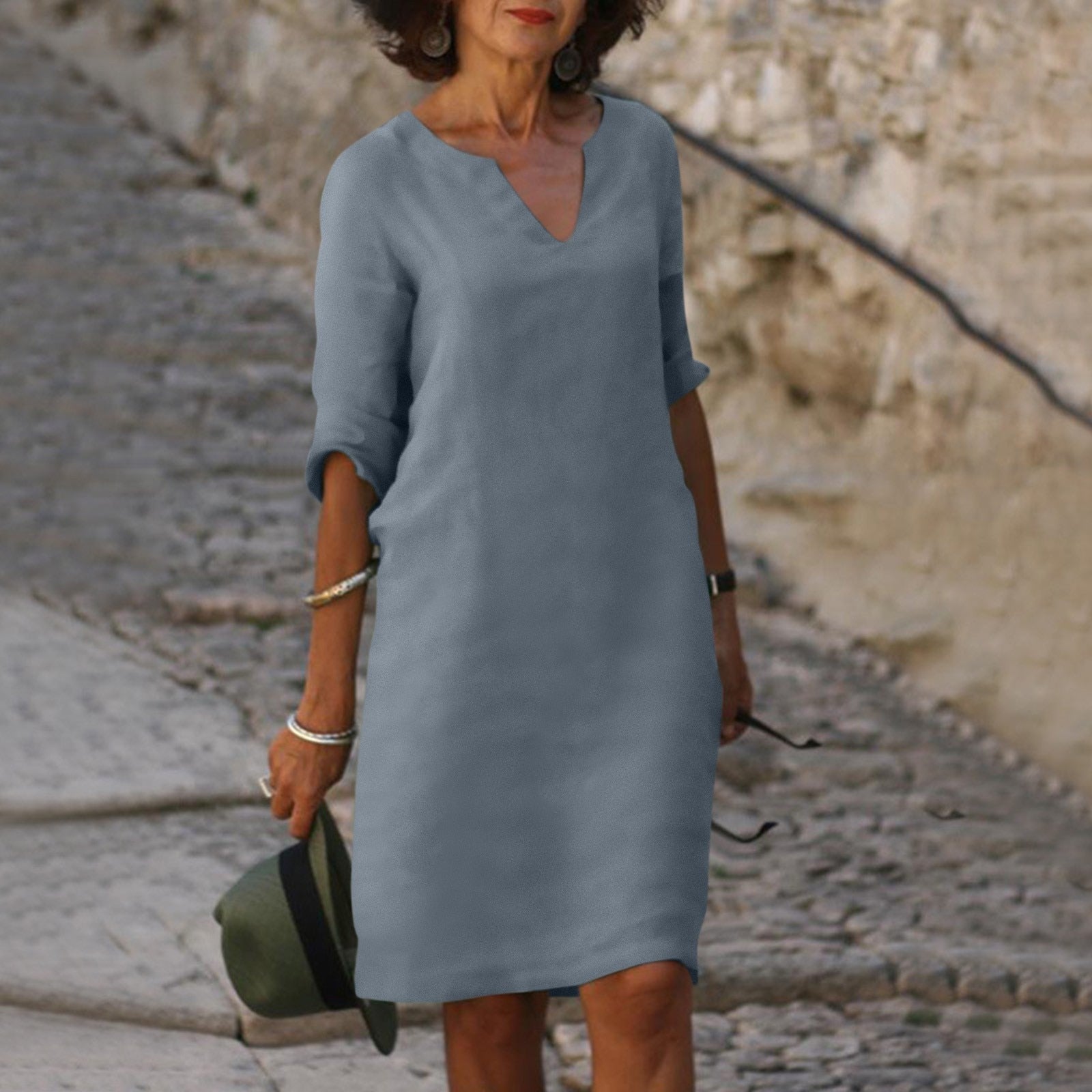 Elegantes V-Ausschnitt-Kleid für Frauen – Vielseitig und schmeichelhaft 10