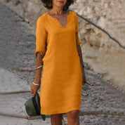 Elegantes V-Ausschnitt-Kleid für Frauen – Vielseitig und schmeichelhaft 4