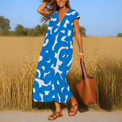 Elegantes V-Ausschnitt Kleid für Frauen – Fließendes Design für jeden Anlass 1
