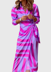 Elegantes Wickelkleid für Frauen – Stilvolles Sommerkleid mit modernem Druck 11