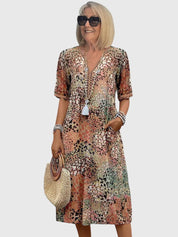 Elegantes florales Midikleid für Frauen - Perfekt für Sommeranlässe 0