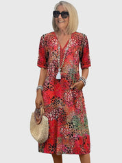 Elegantes florales Midikleid für Frauen - Perfekt für Sommeranlässe 1