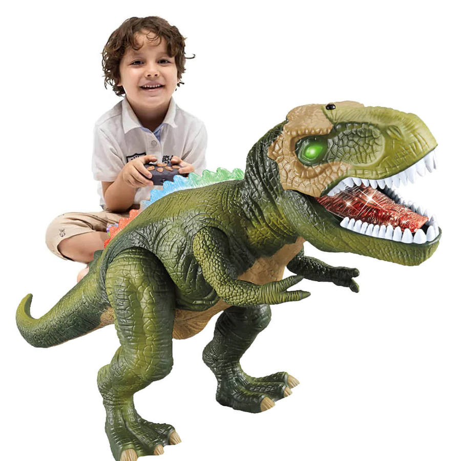 Elektrisch ferngesteuerter Dinosaurier – Realistisches, laufendes und brüllendes Dino-Spielzeug mit LED-Beleuchtung 3