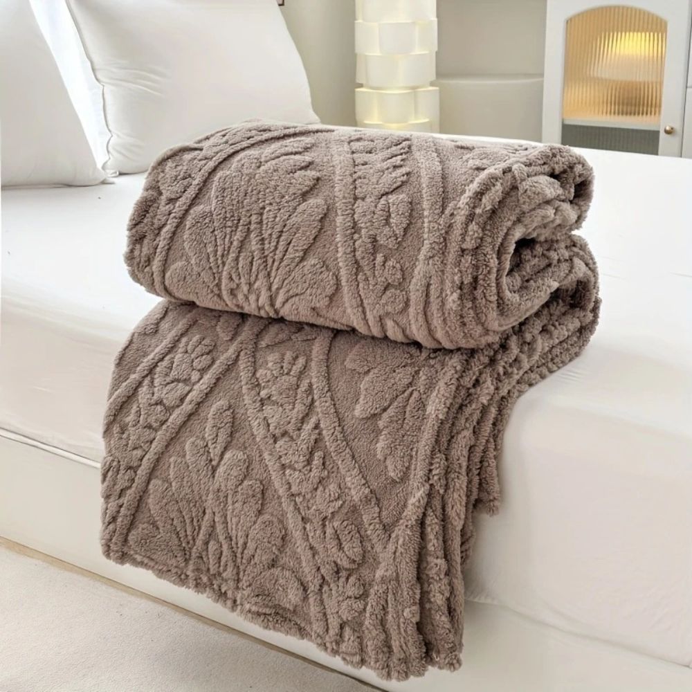 Französische Jacquard Fleece Decke für gemütliche Akzente 11