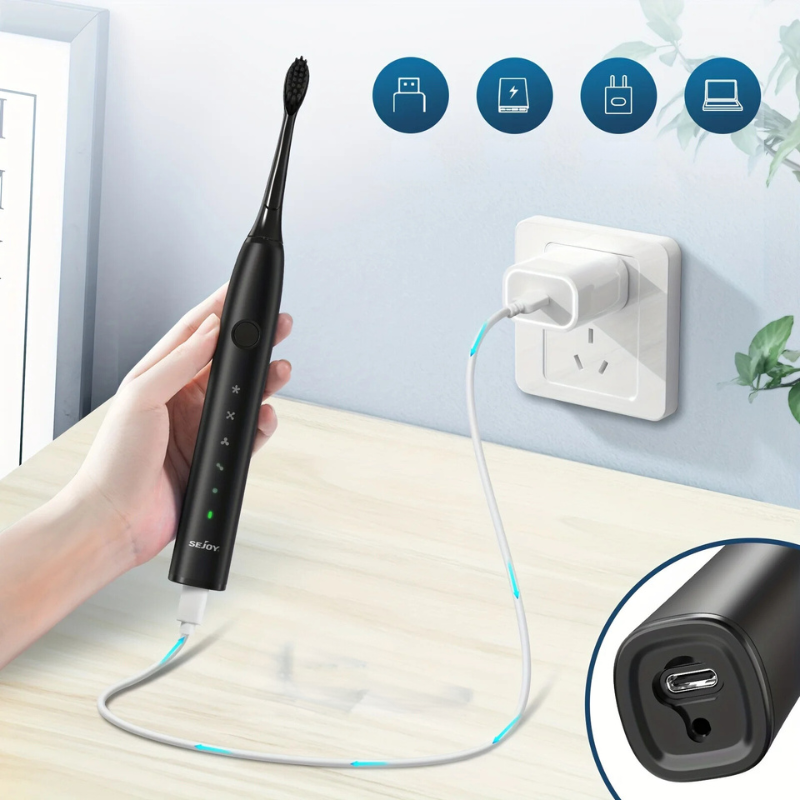 Freshsonic - 5 -Modi Elektrische Zahnbürste mit Whitening & Reisekoffer 4