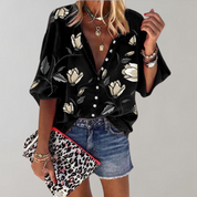 DELILAH | Elegant blus med blommigt tryck