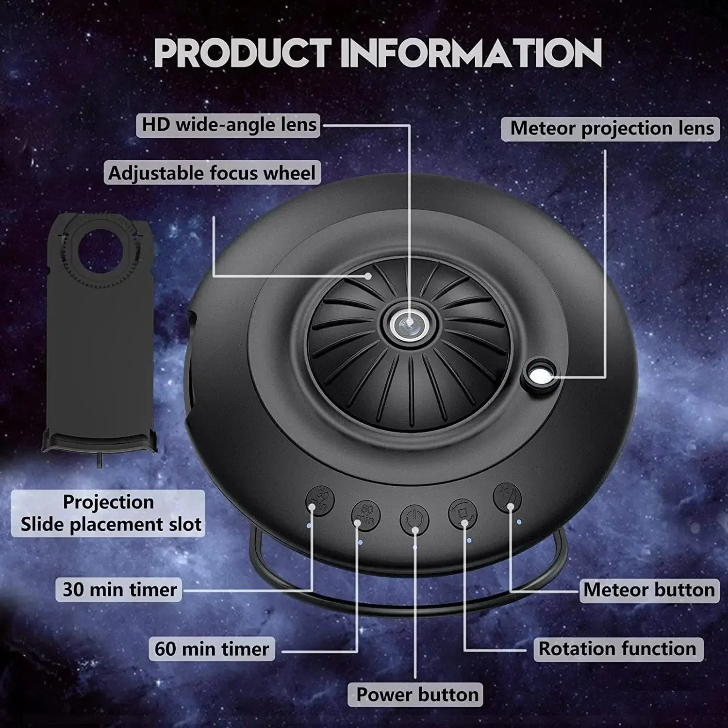 Galaxy Projector mit Planetarium -Effekten für Heimkino, Kinderzimmer und Nachthimmelbiente 5