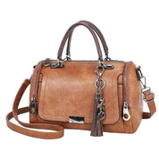 Geräumige Damenhandtasche aus weichem Stoff mit Reißverschluss 7