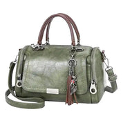 Geräumige Damenhandtasche aus weichem Stoff mit Reißverschluss 8