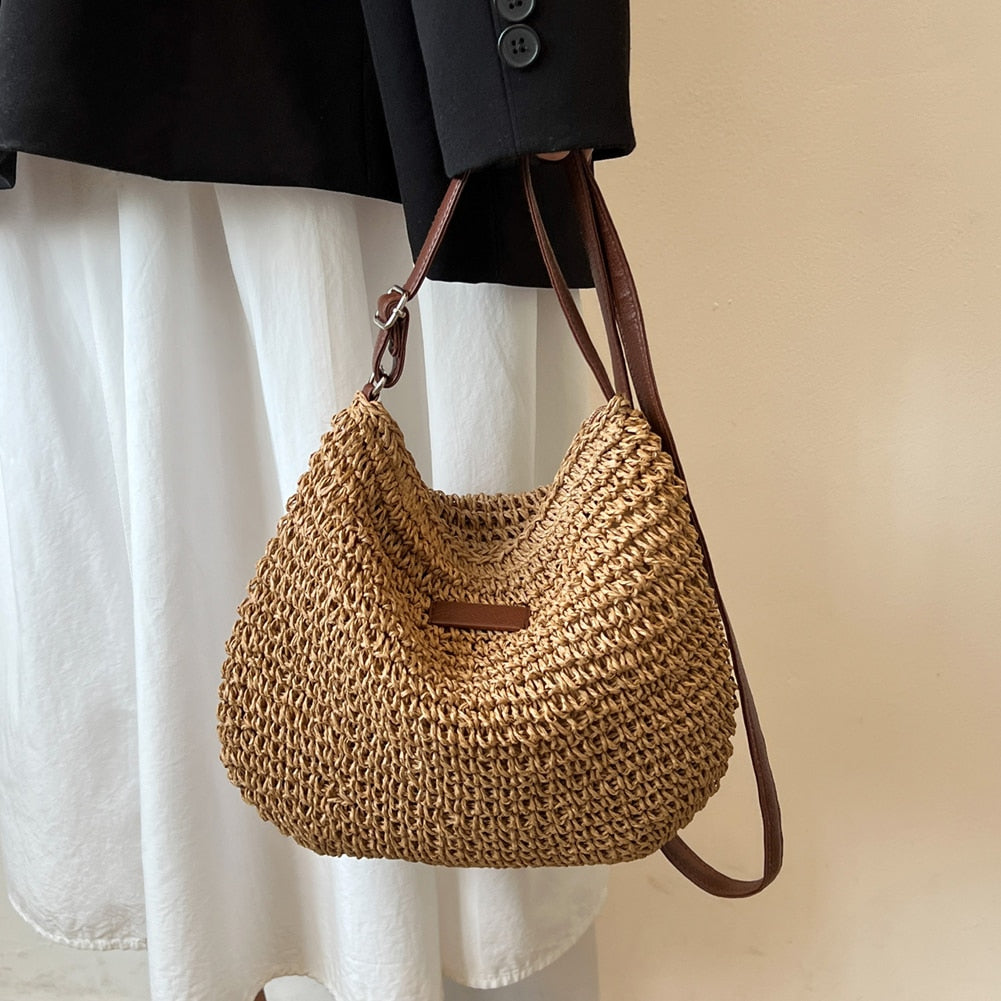 Geräumige und strapazierfähige Schultertasche im Boho-Stil für Damen 0