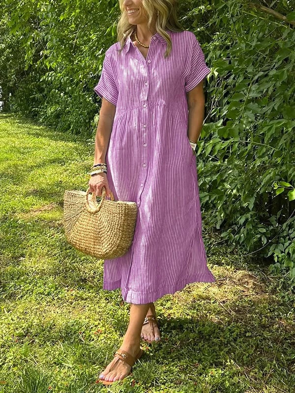 Gestreiftes Langarmhemd für Damen – Elegantes und Luftiges Design 5