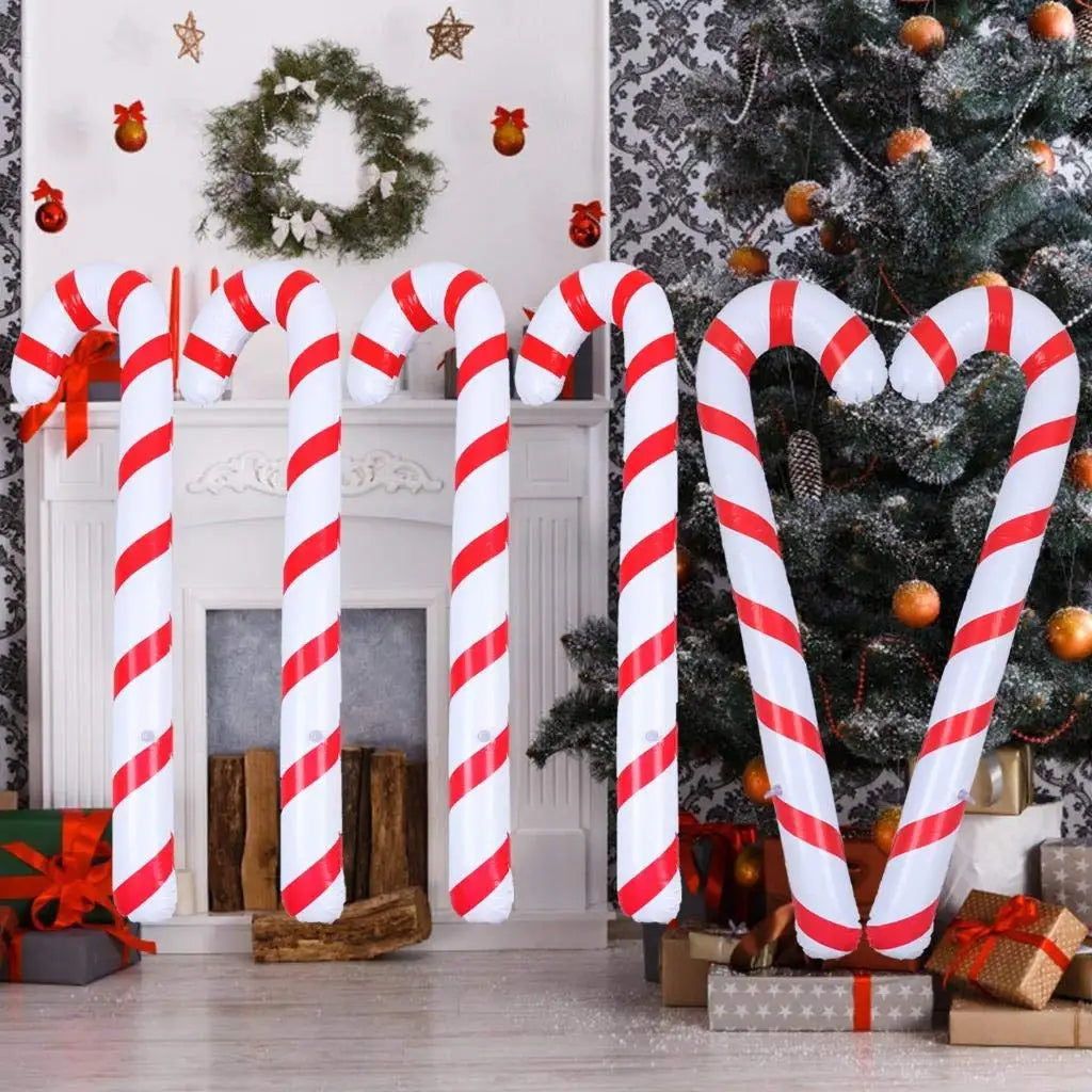GiantCandy | Aufblasbare Weihnachtszuckerstangen-Dekorationen 0