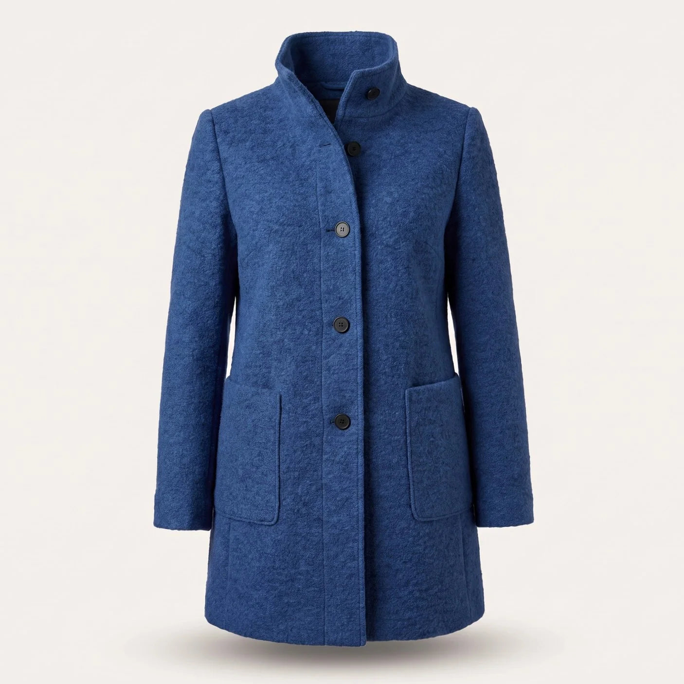 Greta | Damen Mantel mit Stehkragen Longline Knopfleiste Trenchcoat 13