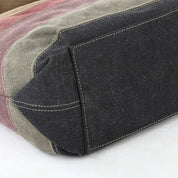 Finn | Canvas randig crossbody messenger-handväska